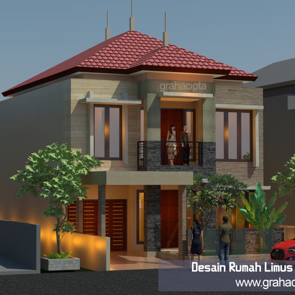 Desain renovasi rumah model minimalis tingkat 2 di limus pratama